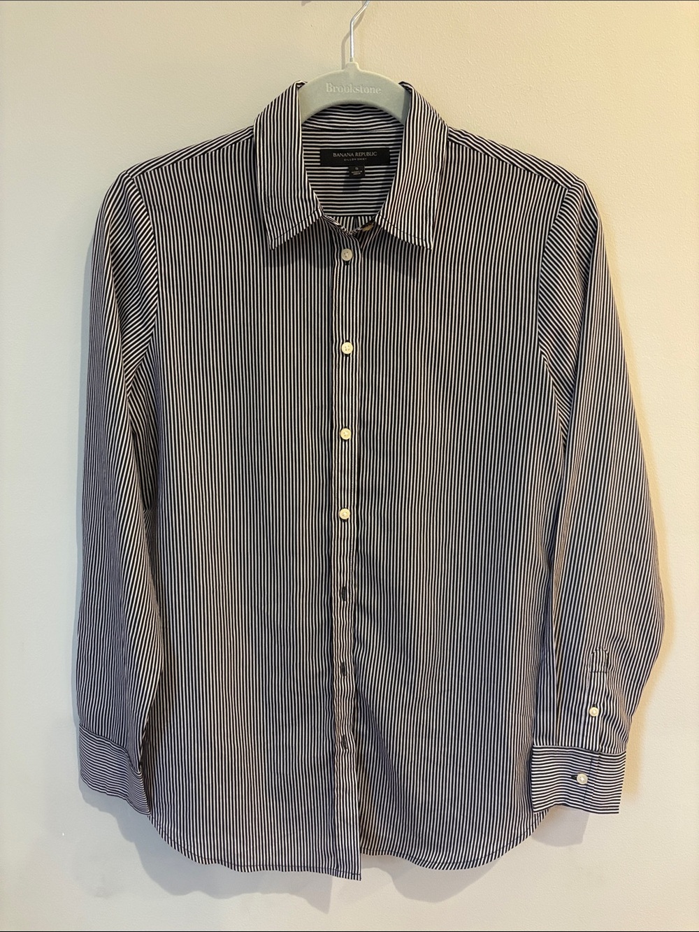 Banana Republic Dillon Shirt Black and White Stripe